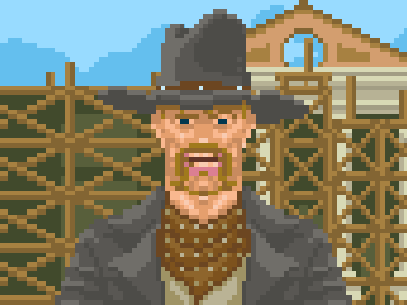 ❧ Buford 'Mad Dog' Tannen 1885 backtothefuture pixelthursday 8bit pixel