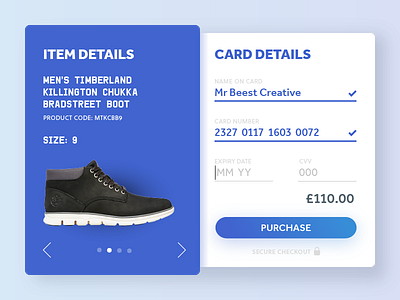 Item Credit Card Checkout 002checkout basket card details cart checkout dailyui dailyui002 ecommerce online store purchase secure timberland