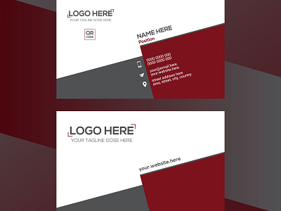 Red And Gray Business Card corporate