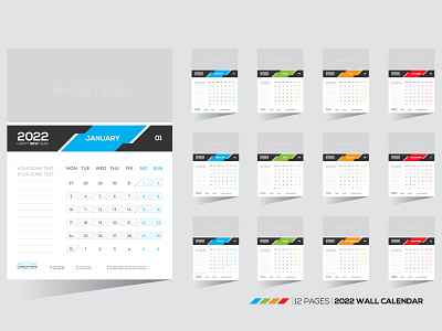 2022 wall calendar official calendar simple calendar