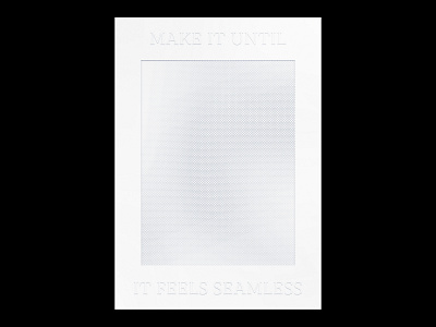 Seamless - Each-D Poster Series artwork branding design eachday graphic design illustration localartist minimalism minimalist poster photoshop poster print printnotdead seamless white