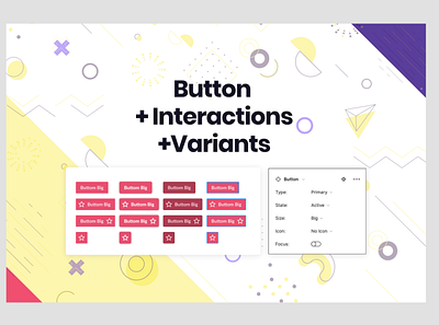 Button + Interactions + Variants button figma figma design figma tutorial interaction variants