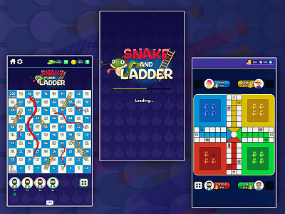 Snake & Ladder game UI art assets boardgame gameart gamedesign graphic design logo ludo ludoboard ludogame ui