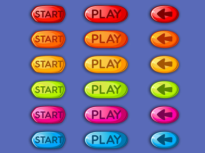 Game Buttons by Mahaveer Sharma™ on Dribbble