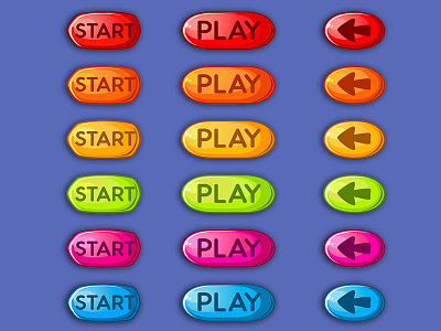 Game Buttons candy button cute candy game button game ui gui