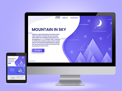 Mountain Web Page app design game pad interace ui ux website