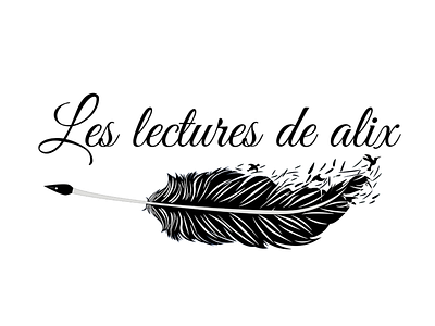 Les lectures de alix bird book design feather icon illustraion logo vectors