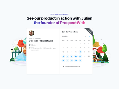 Calendar Illustration 📅 ai building calendar city colours demo design graphic design illustration landing landing page schedule ui ux web website