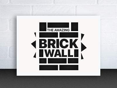 Poster - The Amazing Brick Wall 🖼 abstract art brick composition design geometric graphic graphic design illustration minimal minimalist modern poster print simple vector