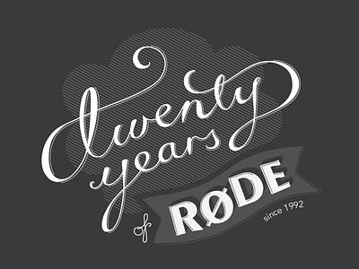Twenty years of Rode handmade lettering script typography