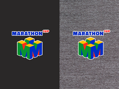 1 Up Marathon Logo Tee 1up gaming logo marathon nintendo remix retro screenprint screenprinting tee tee shirt tshirt