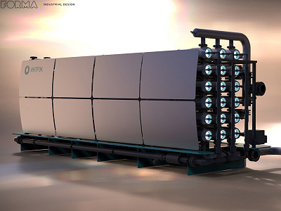 Water treatment plant 3d cad design ecology engineering industrial design machine render russia tech visualization water