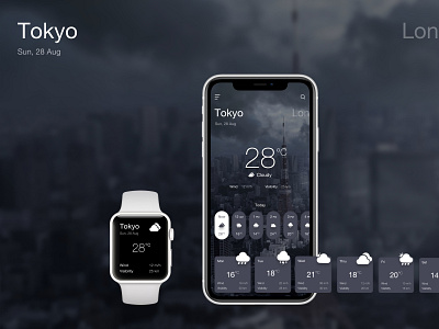 Weather App apple watch apple watch design iphone app uidesign weather app weather forecast