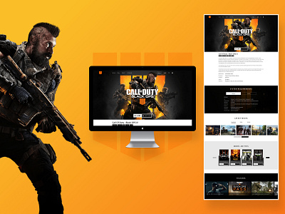 Call Of Duty - Landing Page call of duty game game art game design games ui ui ux ui design uidesign uiux