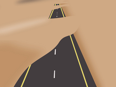 Long Road design illustration photoshop