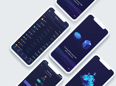 Hubi Crypto Exchange App app branding flat illustration ui ux