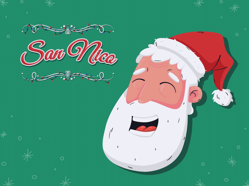 San Nico aftereffects animated gif animation 2d characterdesign christmas design illustration santaclaus