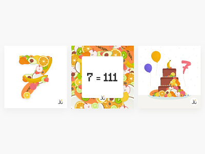 Birthday Visual for Juicymo birthday design fruit fruity illustration vector visual