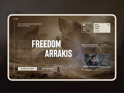 DUNE Promo Website Concept