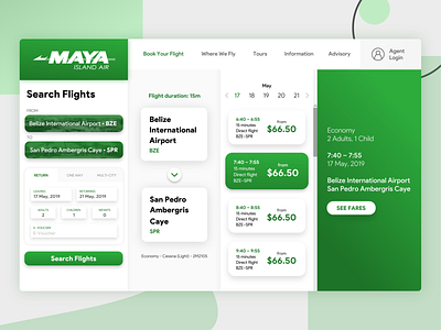 MayaIslandAir.com Redesign - Search Flights