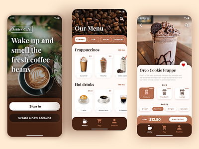 Aether Café Mobile App