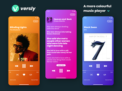 Versly > A More Colourful Music Player