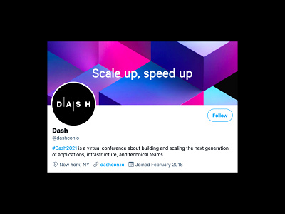DASH 2021 Twitter 3d adobedimension branding conference design design social media design