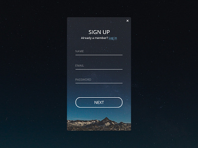 #001 Sign Up - Daily UI Design Challenge