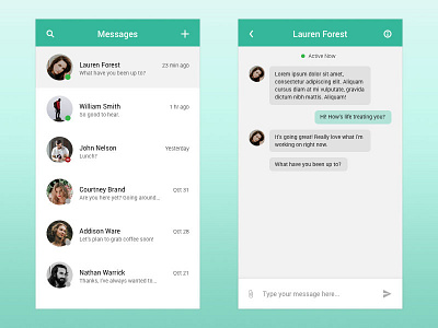 #013 Direct Messaging - Daily UI Design Challenge