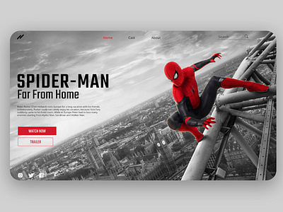 Spider-Man Web Design design design inspiration designer dribbble ui ui design user interface user interface design web design