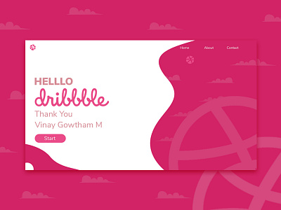 Hello Dribbble! debut design designer firstshot hello dribble ui web web design welcome shot