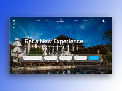 Hotel Booking Design Concept adobe photoshop design inspiration designer dribbble ui design user interface web design