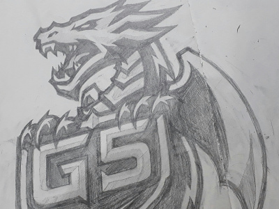 G5 Sketch branding design dragon esports esportslogo illustration logo mascot sketch vector wip