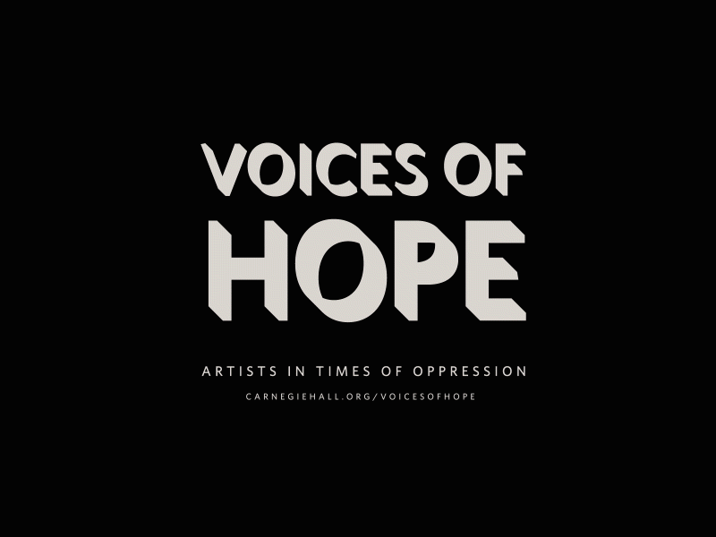 Carnegie Hall Voices Of Hope animation art branding design flat illustration logo minimal typography ui