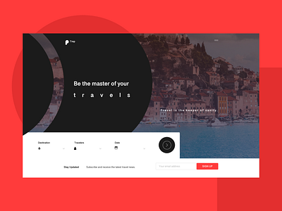 Trep Travels branding design interface travel travel agency travelling trip trip planner ui uiux ux website website design