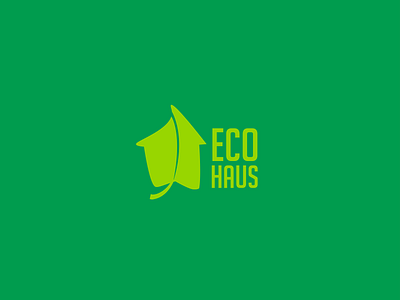 EcoHaus Logo adobe illustrator branding branding concept branding design design eco ecology graphicdesign green logo logo design nature recycle