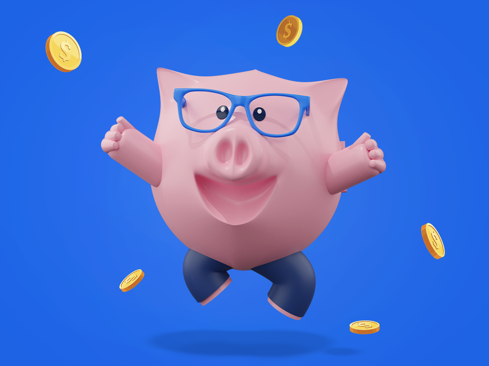 Piggy Cheering by Ana R on Dribbble