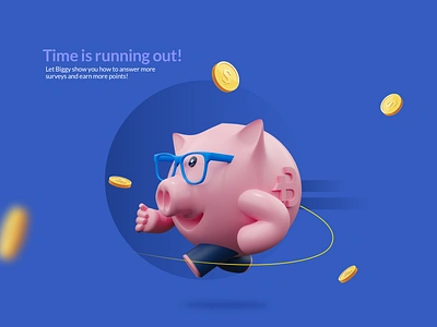 Piggy running 3d 3d art 3dcharacter blender blender3d character character design graphic design grapics mascot mascot character