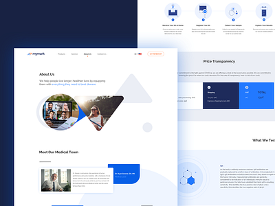 Mymark Web Design aboutus digital icons illustration interface interfacedesign medical ui ui design uiux web design website