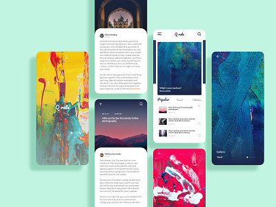 Qrate App app app design art article branding design designer gallery splash ui ui design ux