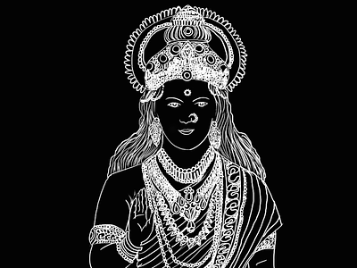 Janaki black and white mythology photoshop ramayan