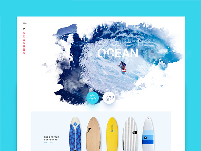 Explore the ocean concept ocean ui web design