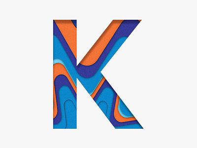 Paper art typography illustration k k logo logo logo idea paper illustration paperwork typography typography