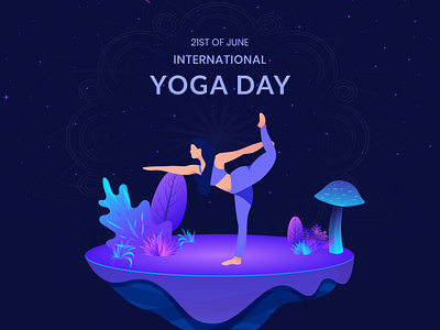 international yoga day artwork branding digital art digital illustration identity illustration illustration art international poster design trend 2019 vector yoga yoga day