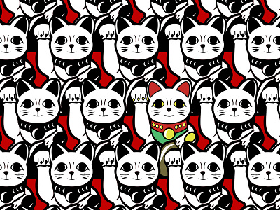 Maneki-Neko design illustration neko vector