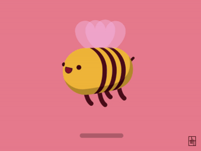 Bee mine after affects bee design gif illustration motion motiongraphics valentines vector