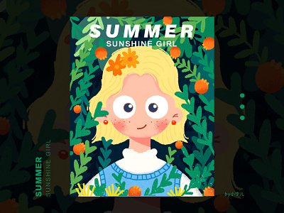 sunshine girl 插画