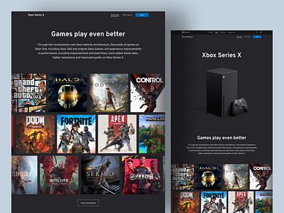 Xbox Series X Landing Page