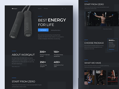Fitness Website Homepage Preview