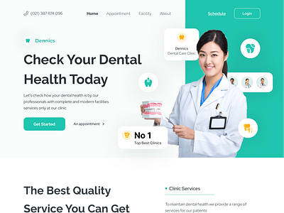 Dentist Website Homepage